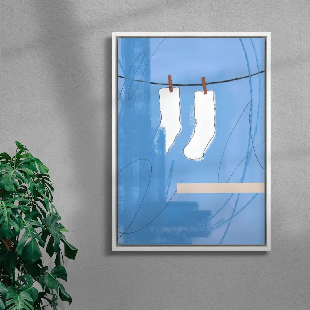 SOCKS ON A CLOTHESLINE