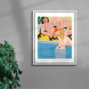 Au bassin contemporary wall art print by Cépé - sold by DROOL