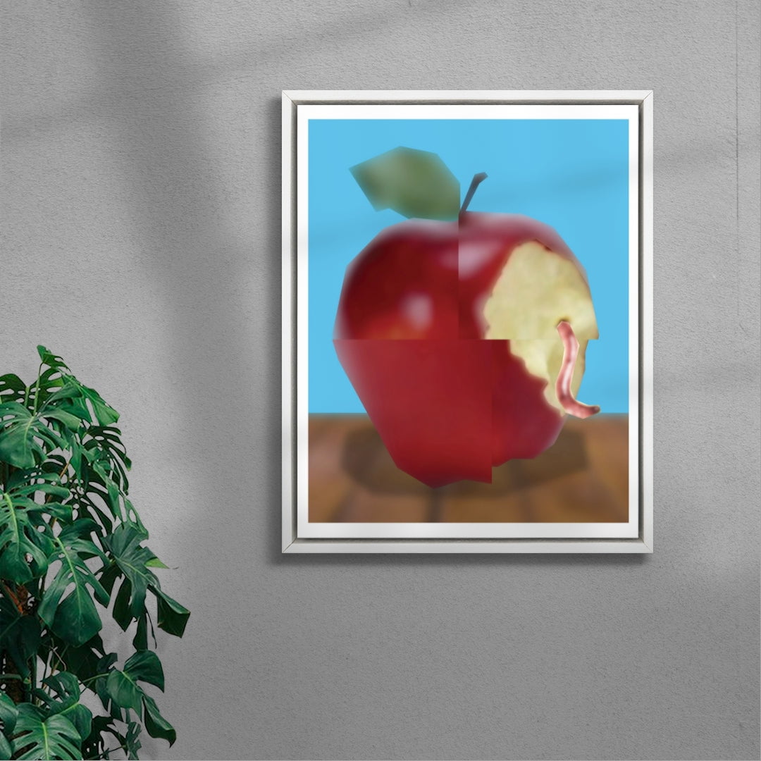 Bad Apple contemporary wall art print by Jimmy Tran - sold by DROOL