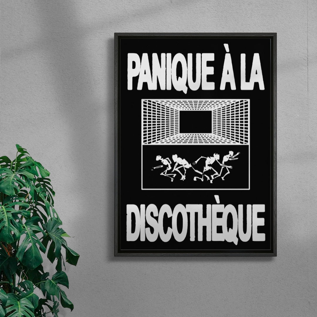 Panic at the Discothèque contemporary wall art print by Utsav Verma - sold by DROOL