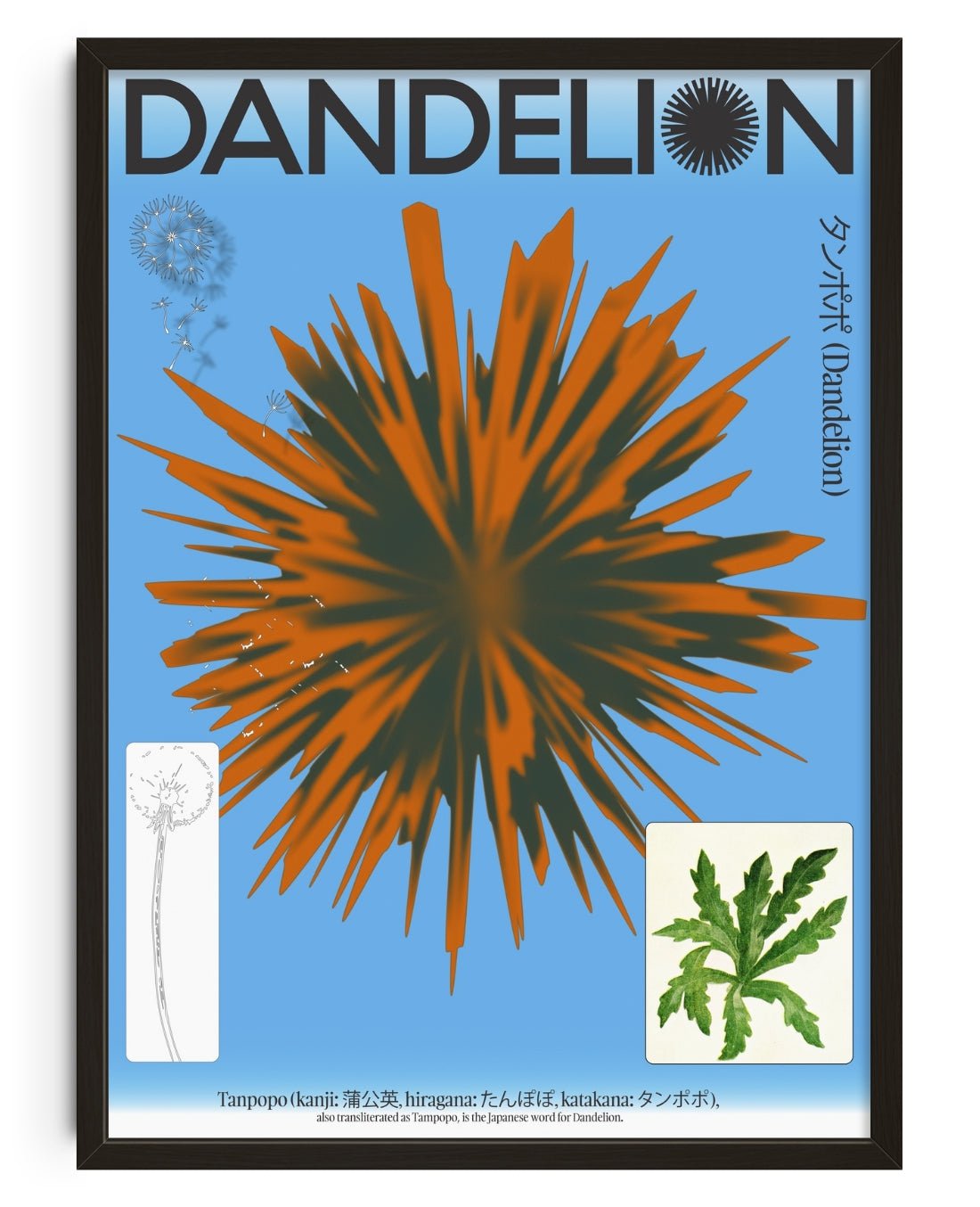 Dandelion contemporary wall art print by Studio Trikken - sold by DROOL
