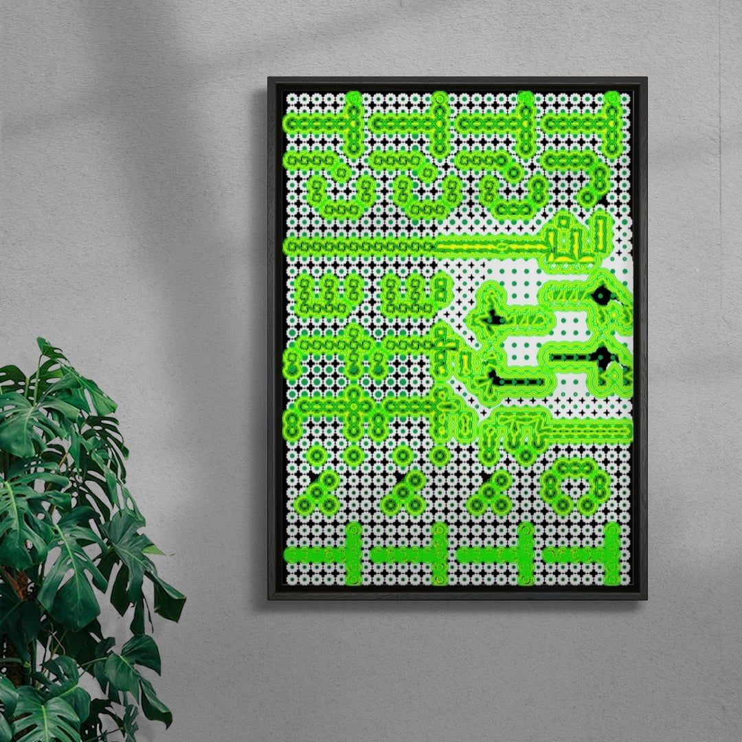 Poster 19 contemporary canvas art print by Gang Buron-Yi - sold by DROOL