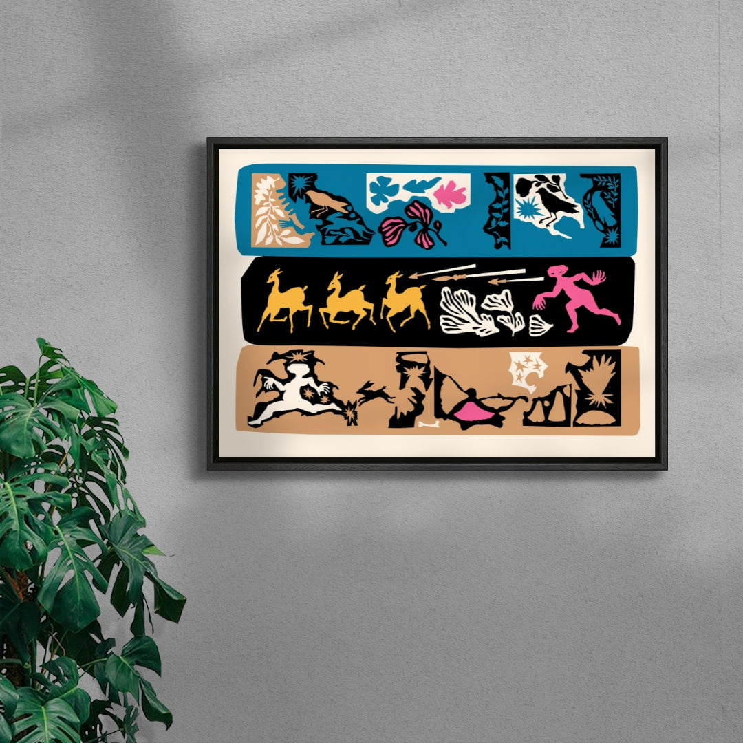 Hunting Gods contemporary wall art print by Nick Liefhebber - sold by DROOL