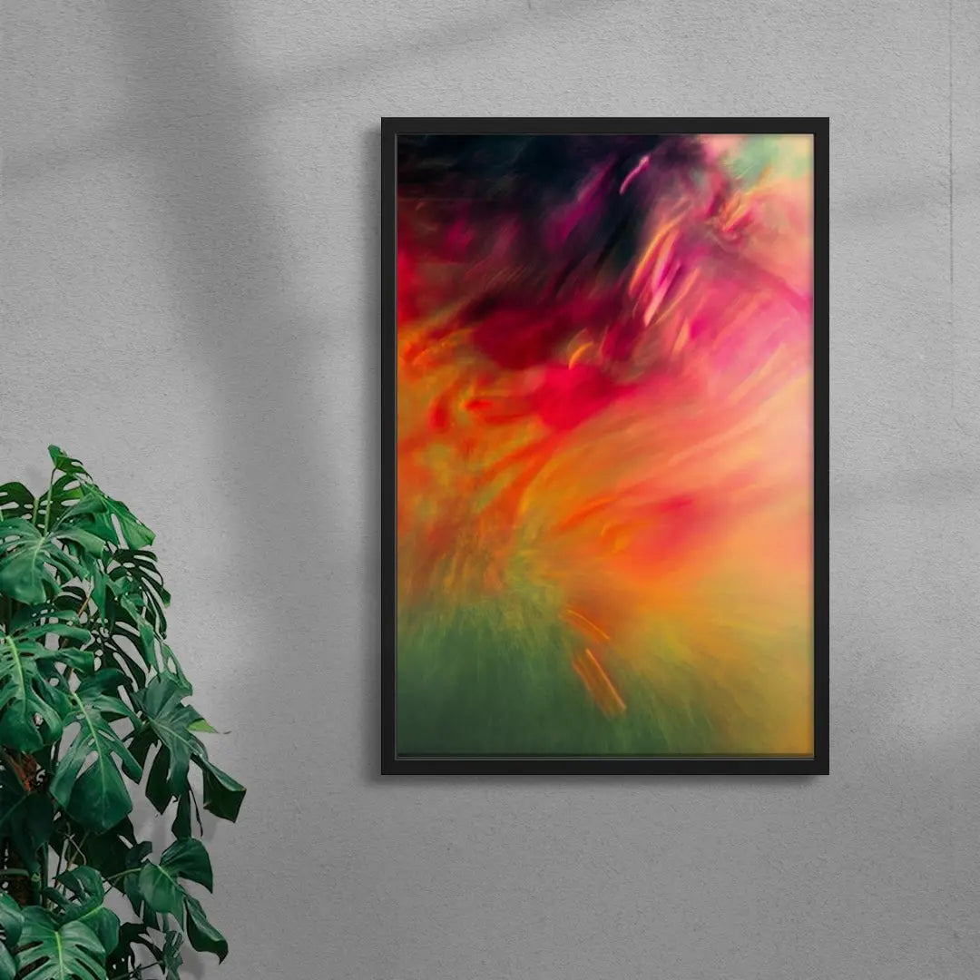 Colourful Swirl contemporary wall art print by Omar Belattar - sold by DROOL