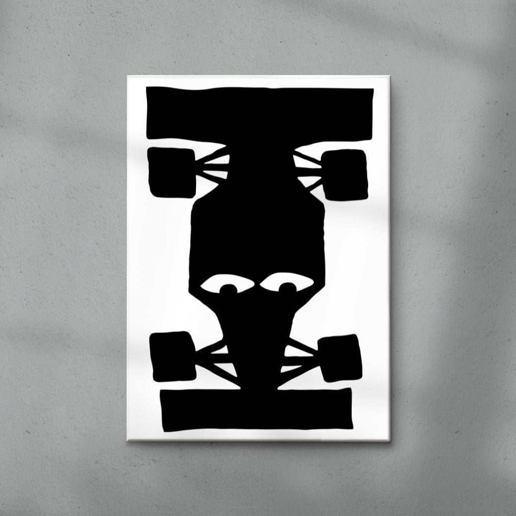 F1 contemporary wall art print by Max Blackmore - sold by DROOL