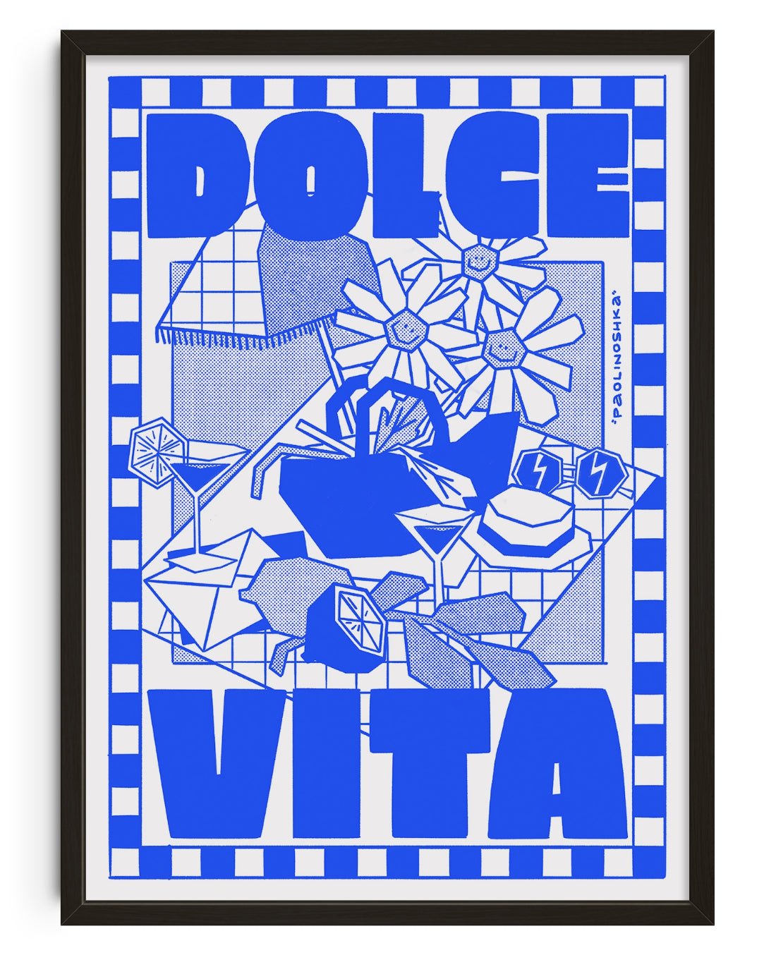 Dolce Vita contemporary wall art print by Paolinoshka - sold by DROOL