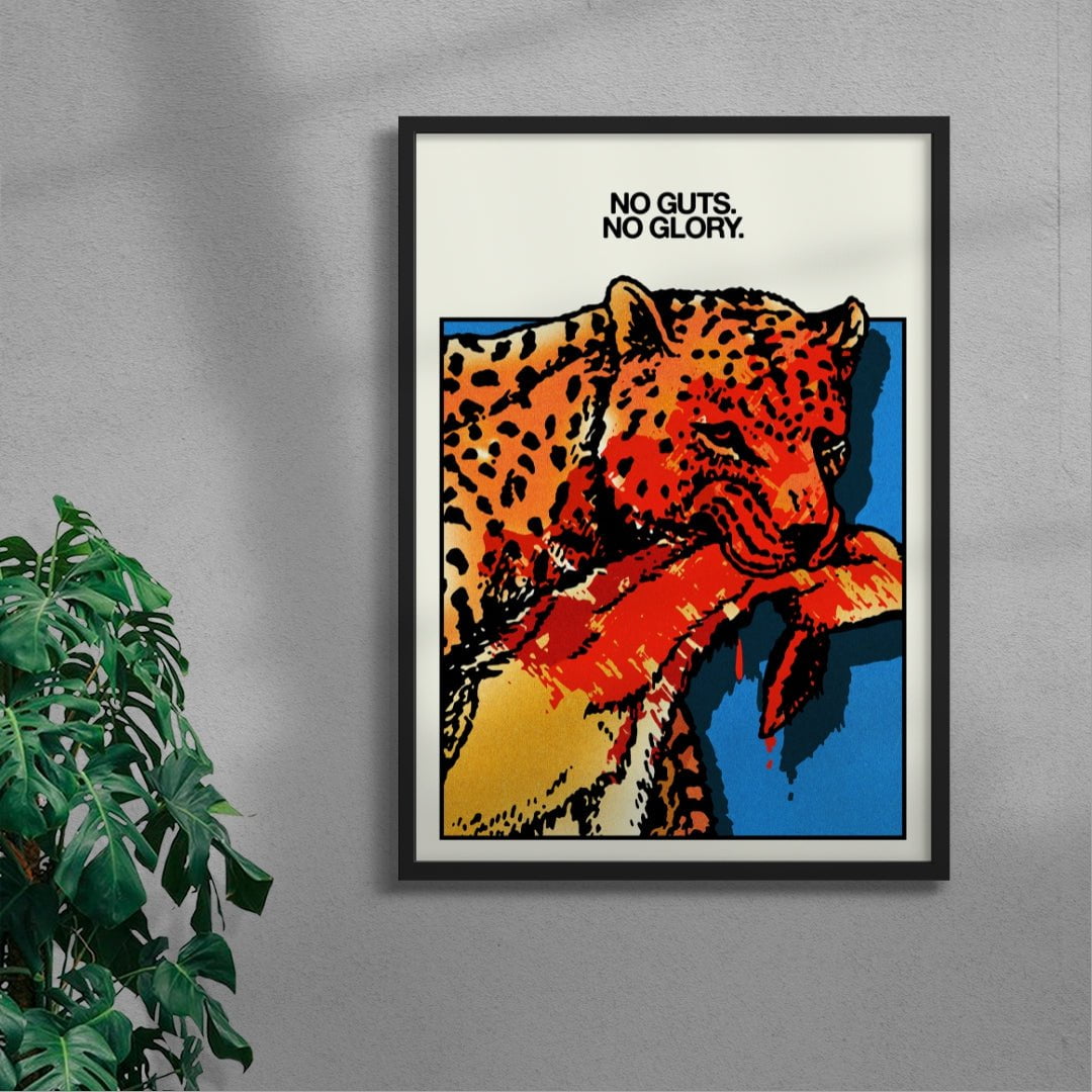 No Guts. No Glory. contemporary wall art print by Othman Zougam - sold by DROOL