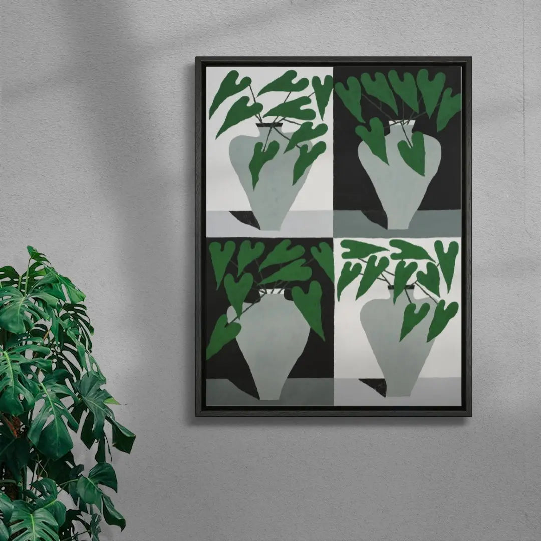 Vases x4 contemporary wall art print by Colby Edwards - sold by DROOL