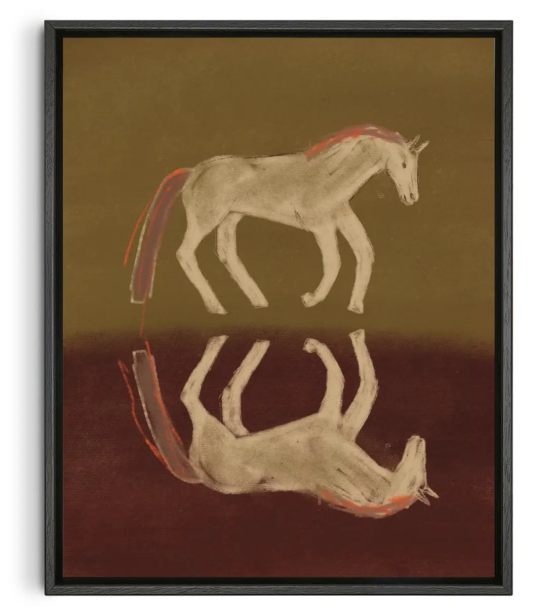 Horse Reflection contemporary canvas print by Studio Vreeken - sold by DROOL