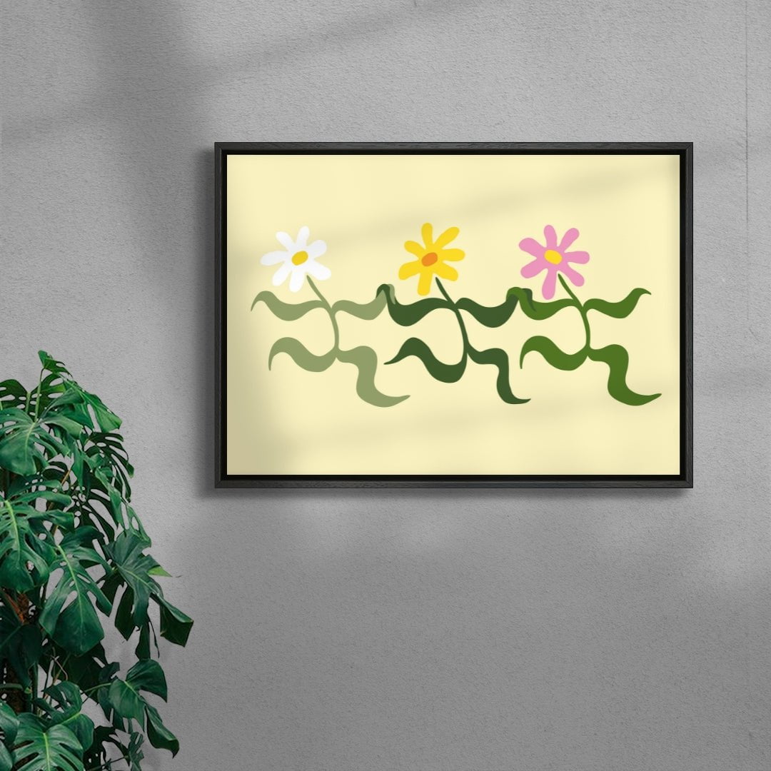 Flower 5 contemporary wall art print by Max Blackmore - sold by DROOL