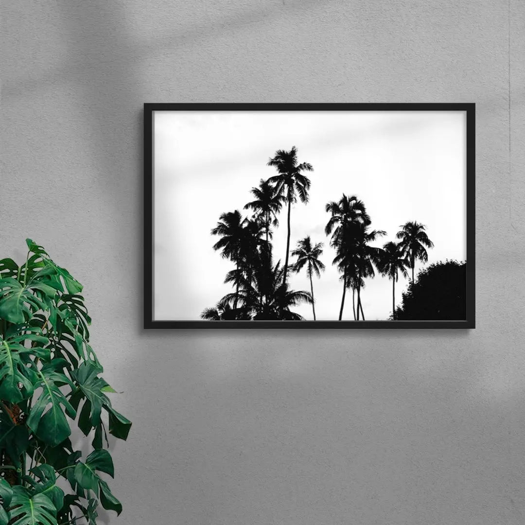 Palm Silhouettes contemporary wall art print by Ryan Borne - sold by DROOL