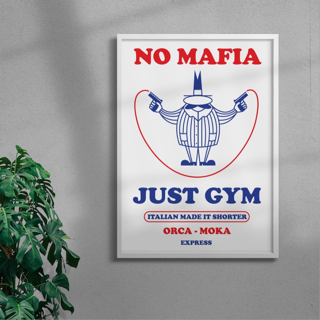 No Mafia contemporary wall art print by Alessio Trudu - sold by DROOL