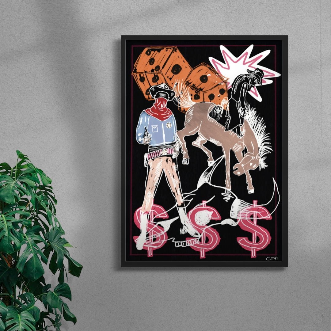 The Gambler contemporary wall art print by Caitlin Flood-Molyneux - sold by DROOL