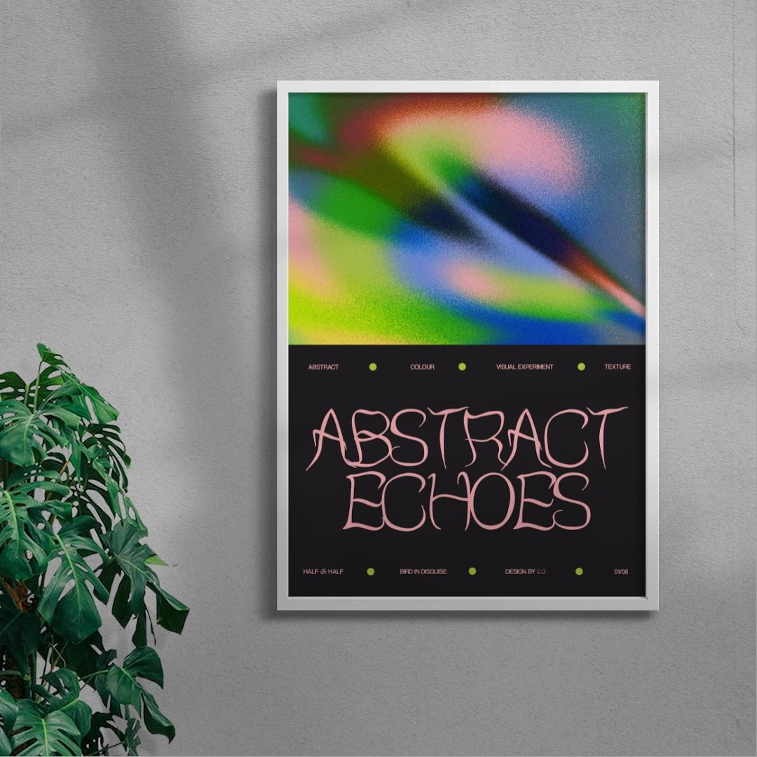 Abstract Echoes 01/08 contemporary wall art print by Coveposter - sold by DROOL