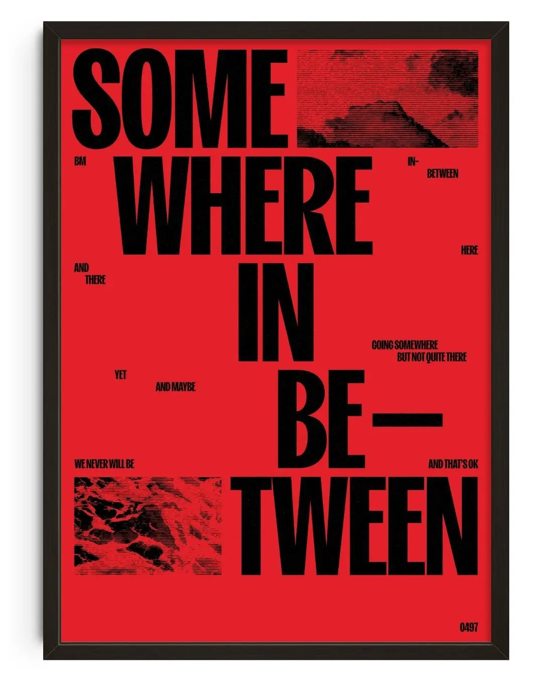 SOMEWHERE IN BETWEEN contemporary wall art print by Brad Mead - sold by DROOL