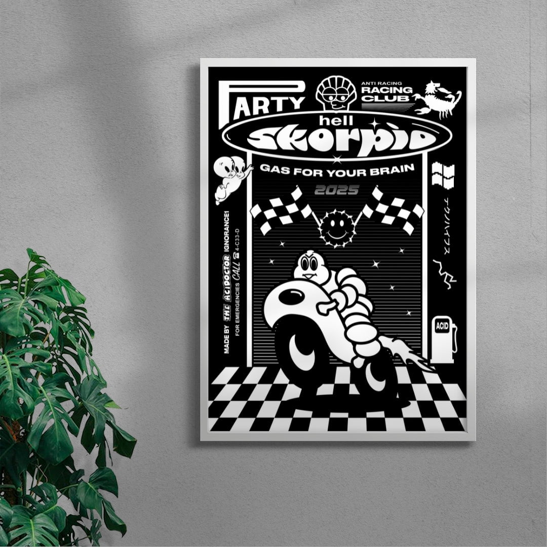 Motor Club contemporary wall art print by Ignorance1 - sold by DROOL