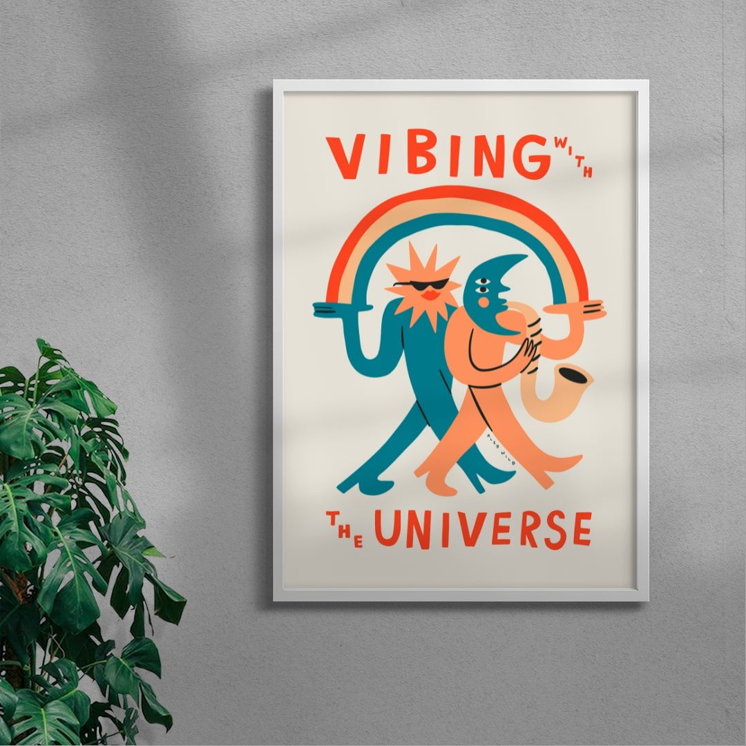 Vibing With The Universe contemporary wall art print by Aley Wild - sold by DROOL