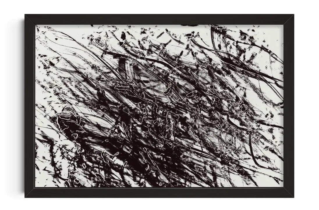 Ink Cascade contemporary wall art print by Omar Belattar - sold by DROOL