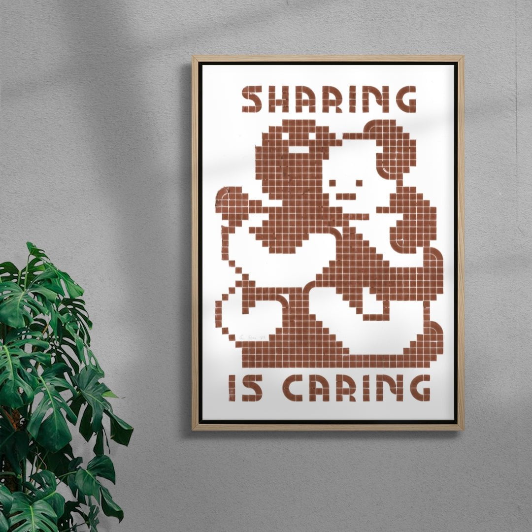 Sharing Is Caring contemporary wall art print by Eric Schwarz - sold by DROOL