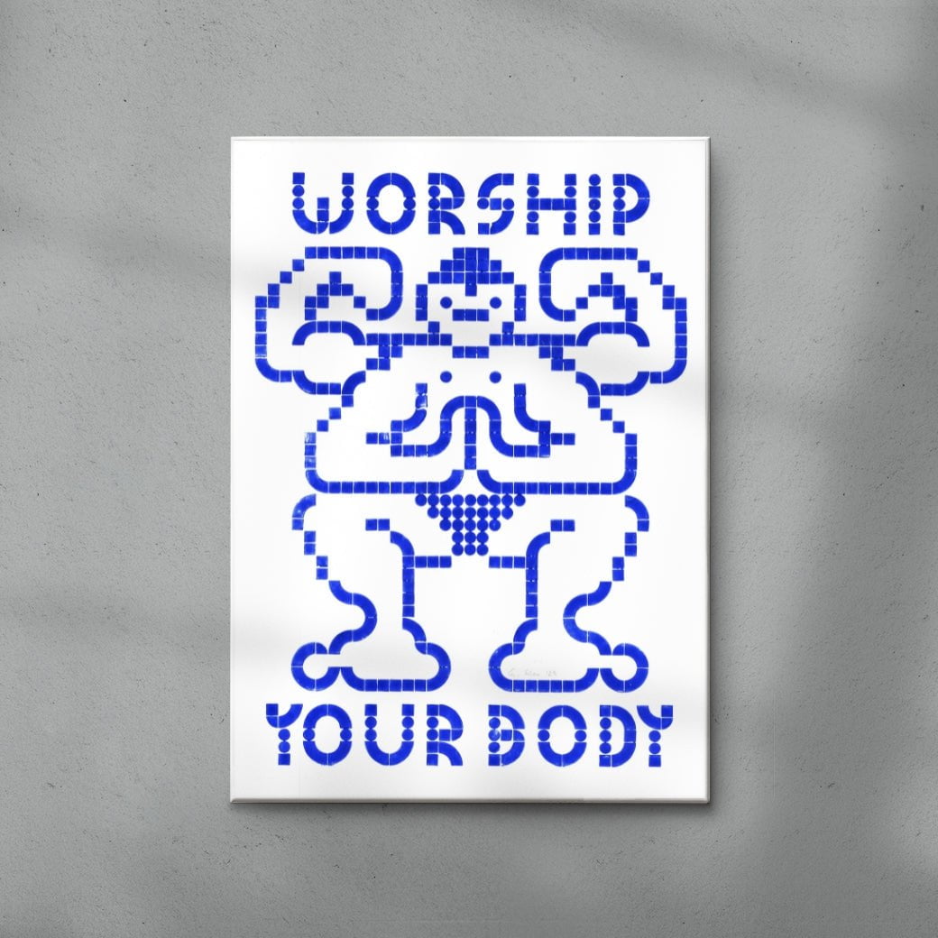 Worship Your Body contemporary wall art print by Eric Schwarz - sold by DROOL