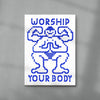Worship Your Body contemporary wall art print by Eric Schwarz - sold by DROOL