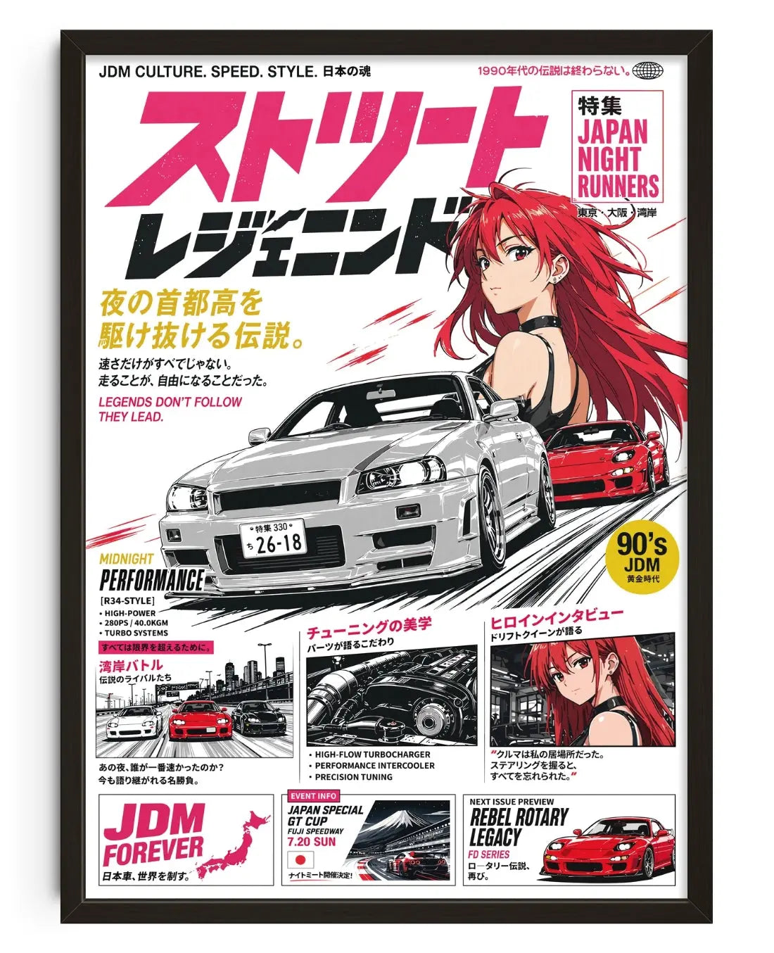 Tokyo Redline contemporary art print by Todd Pham - sold by DROOL