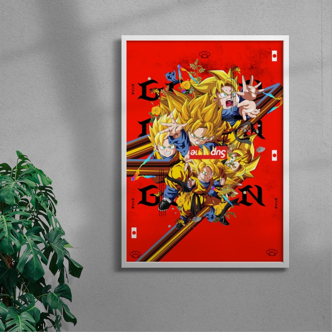 GOTEN TAG contemporary wall art print by DINES© - sold by DROOL