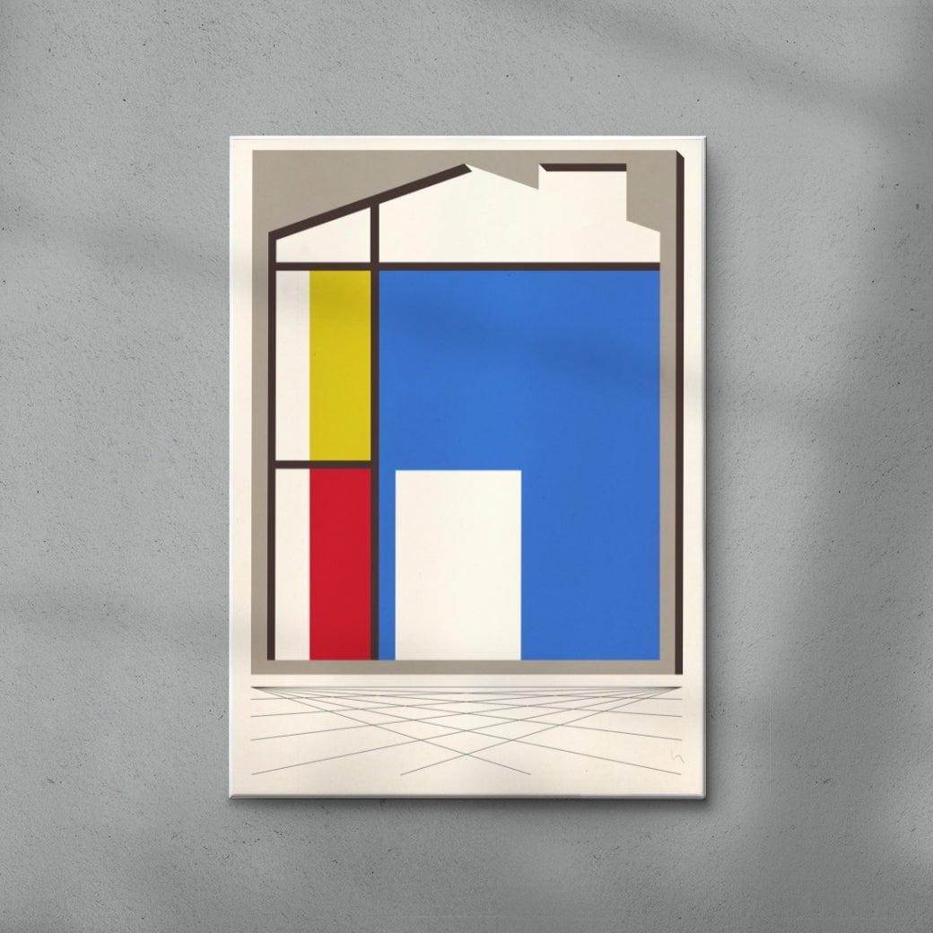 De Stijl Here contemporary wall art print by Edan Strachan - sold by DROOL