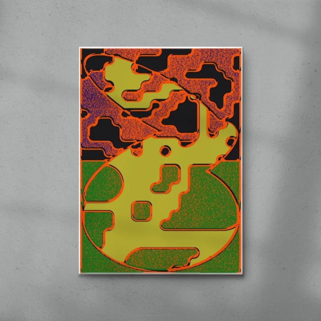 Shape & Color Study One contemporary wall art print by Casiel Checoni - sold by DROOL