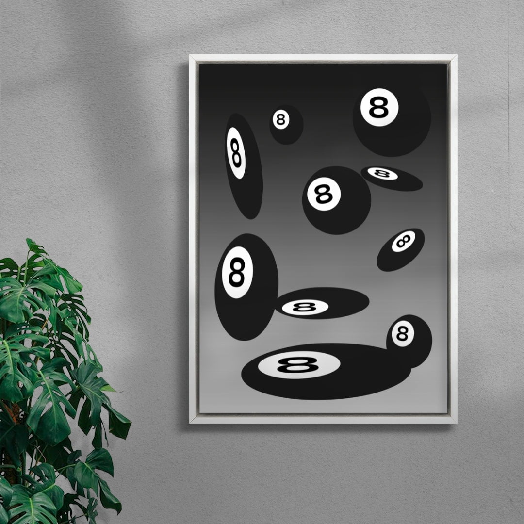 Magic 8 contemporary wall art print by Adam Foster - sold by DROOL