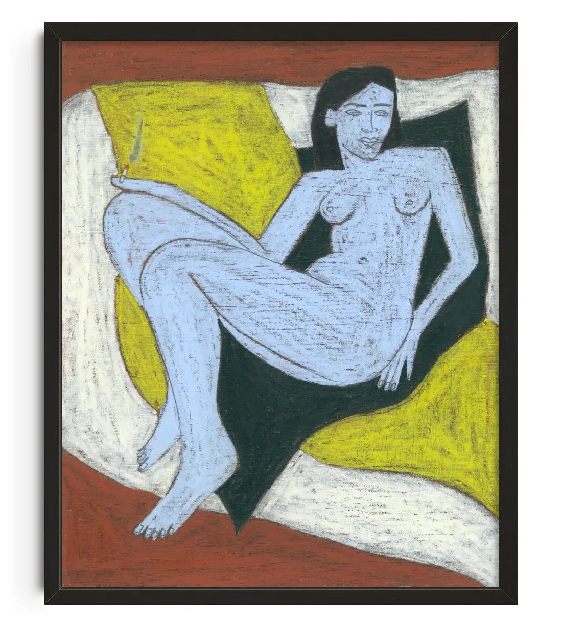 Blue Nude contemporary art print by Lottie Burns - sold by DROOL