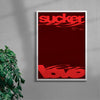 Sucker For Love Red contemporary wall art print by Salome Frenzel - sold by DROOL