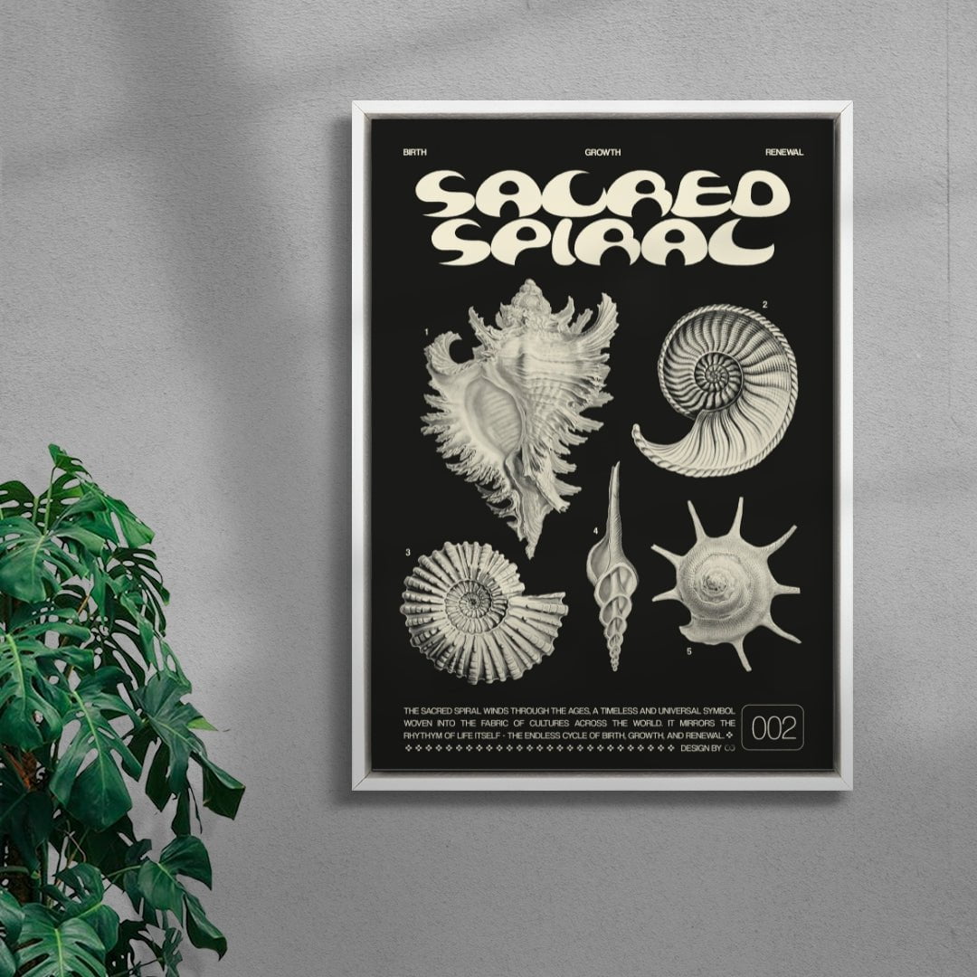 Sacred Spiral contemporary wall art print by Coveposter - sold by DROOL