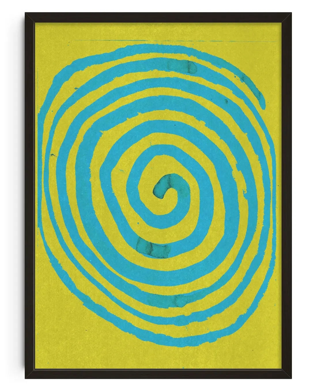 Spiralling contemporary art print by Imo Sinclair - sold by DROOL