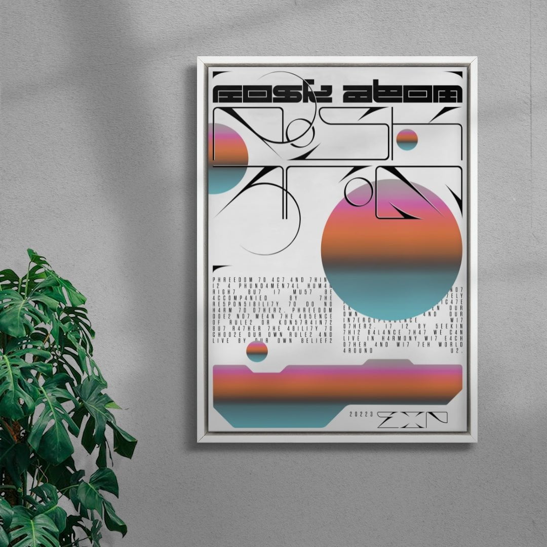 Rosk Atom contemporary wall art print by Jules Bigot - sold by DROOL