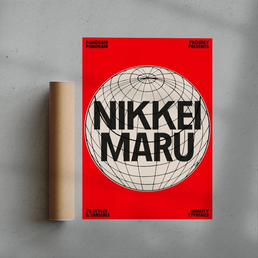 Nikkei Maru contemporary wall art print by Pangram Pangram Foundry - sold by DROOL