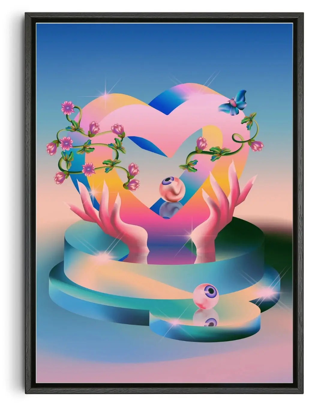 Magic Heart Portal contemporary wall art print by Paulina Almira - sold by DROOL