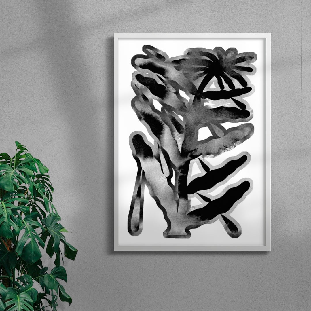 The Flower and the drops contemporary wall art print by Célestin Krier - sold by DROOL