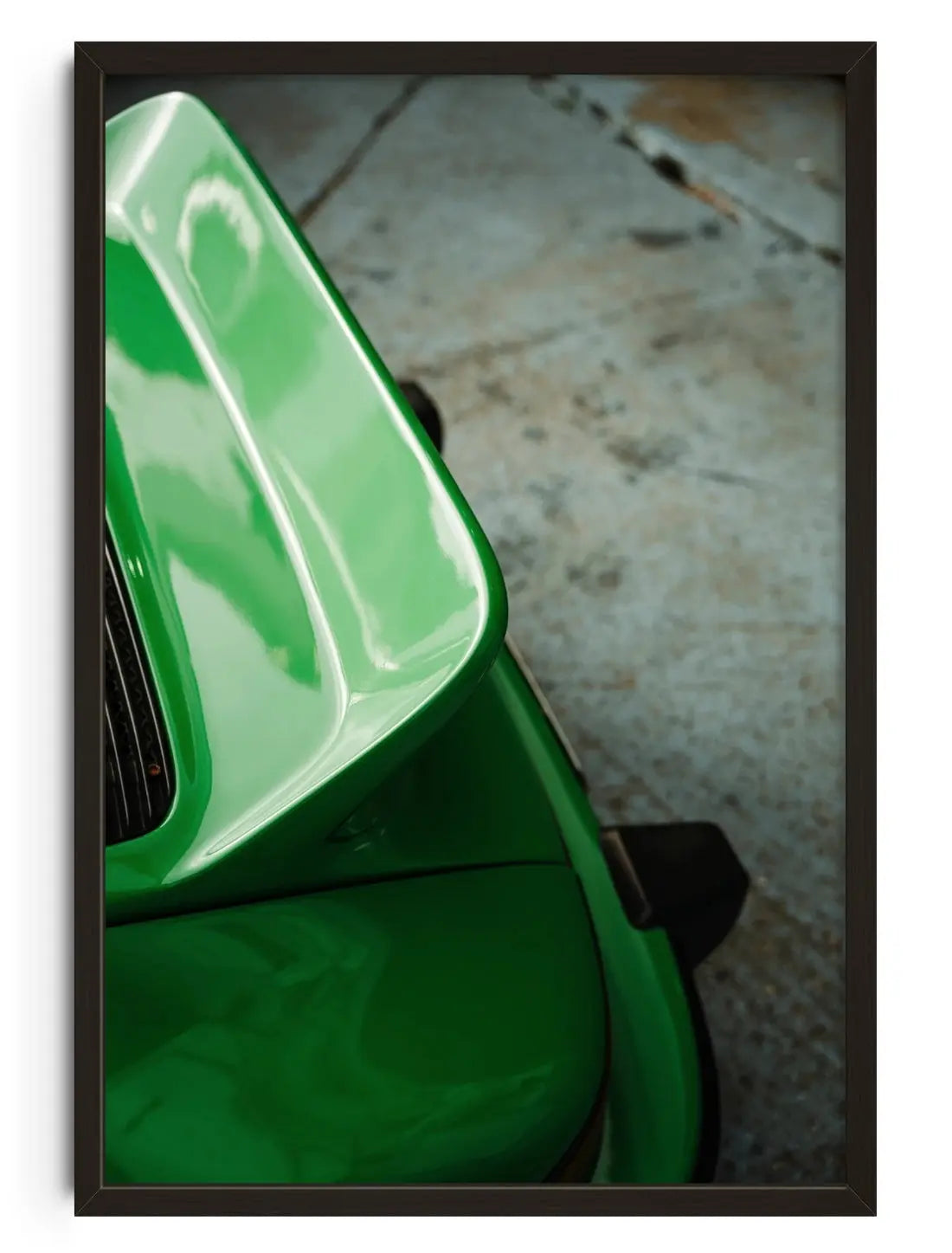 Green Wing contemporary wall art print by Charlie Harris - sold by DROOL