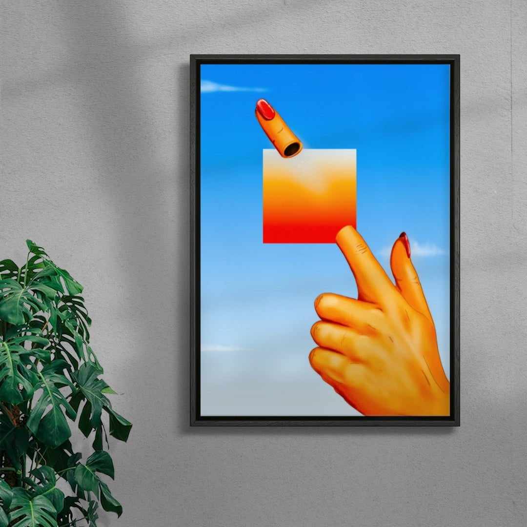 Bang contemporary canvas art print by Will Da Costa - sold by DROOL