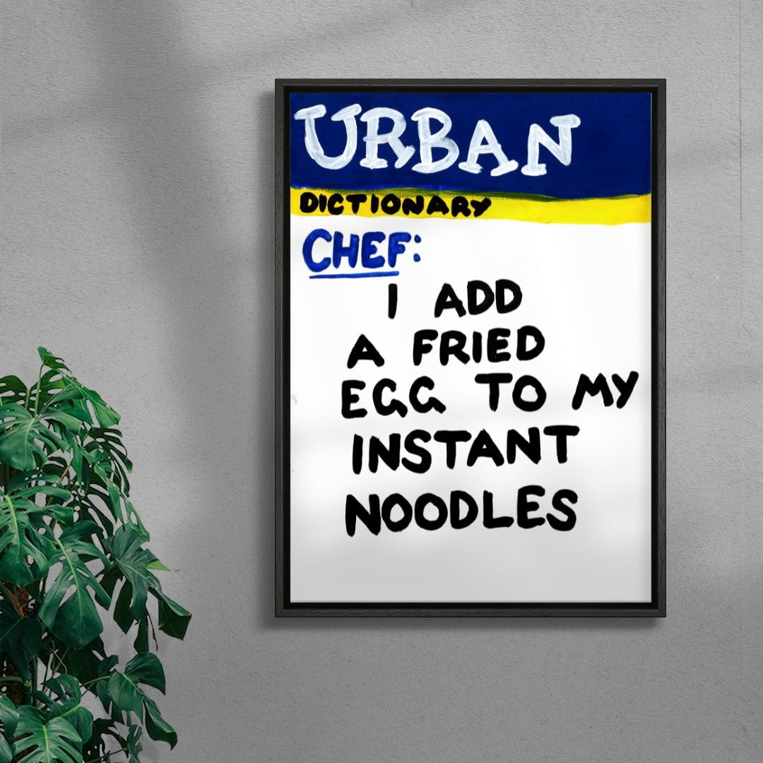 Instant Noodles contemporary wall art print by Times New Roadman - sold by DROOL