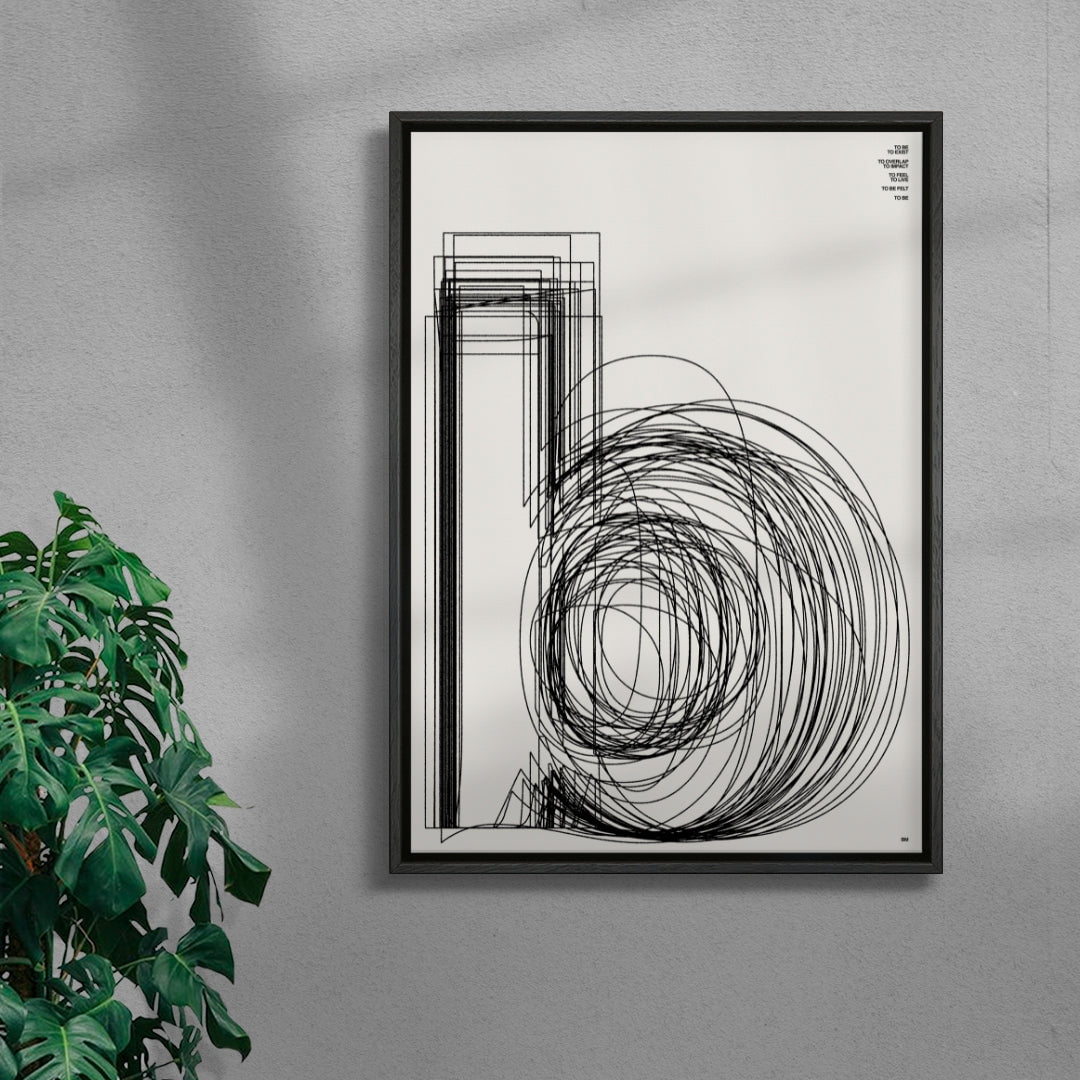 b contemporary wall art print by Brad Mead - sold by DROOL