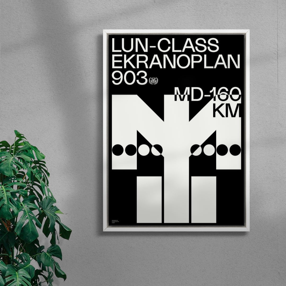 Ekranoplan contemporary wall art print by Duane Dalton - sold by DROOL