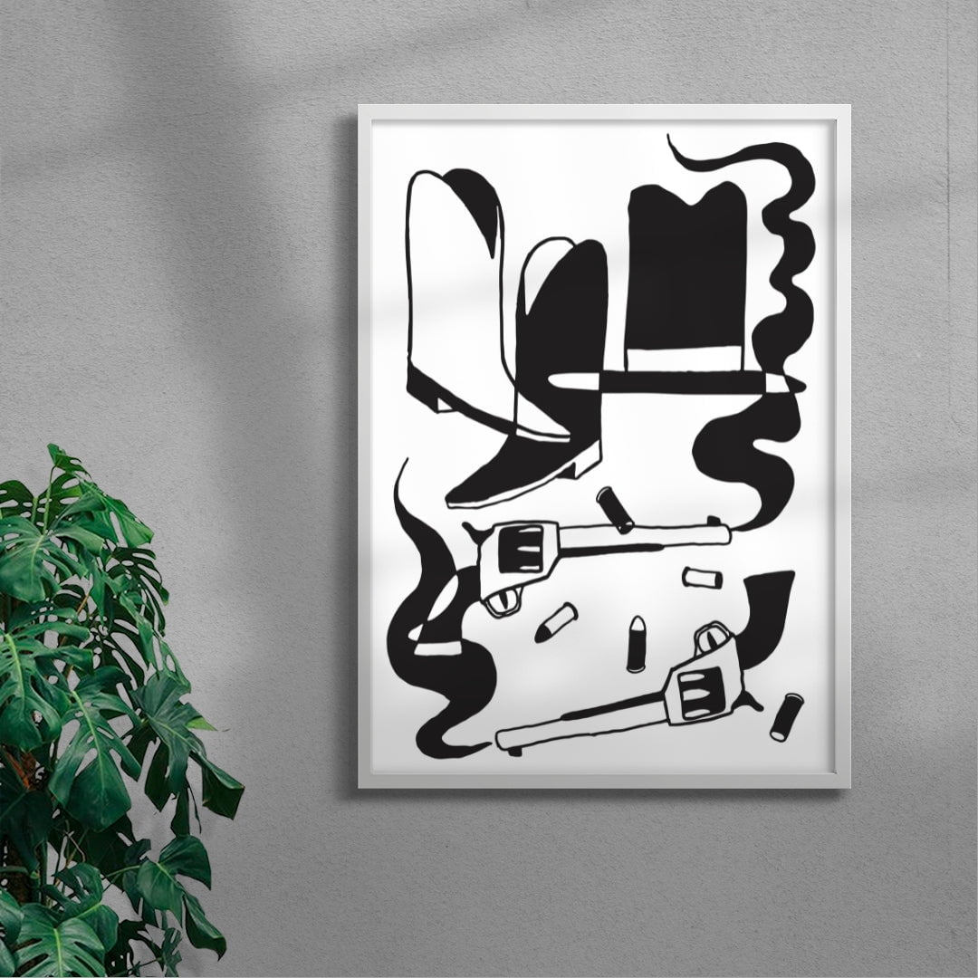 BEST WESTERN contemporary wall art print by Max Blackmore - sold by DROOL