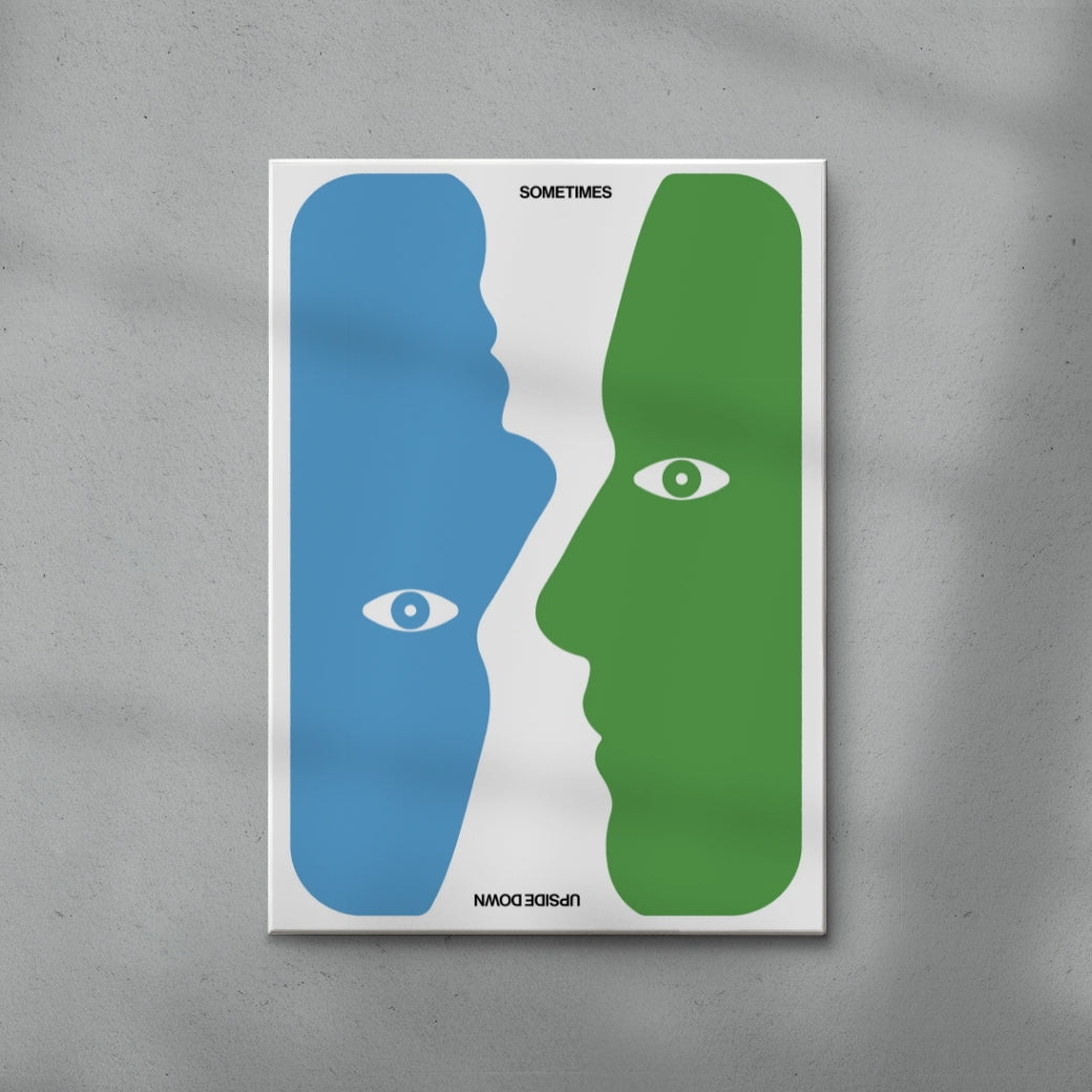 Sometimes Upside Down contemporary wall art print by John Schulisch - sold by DROOL