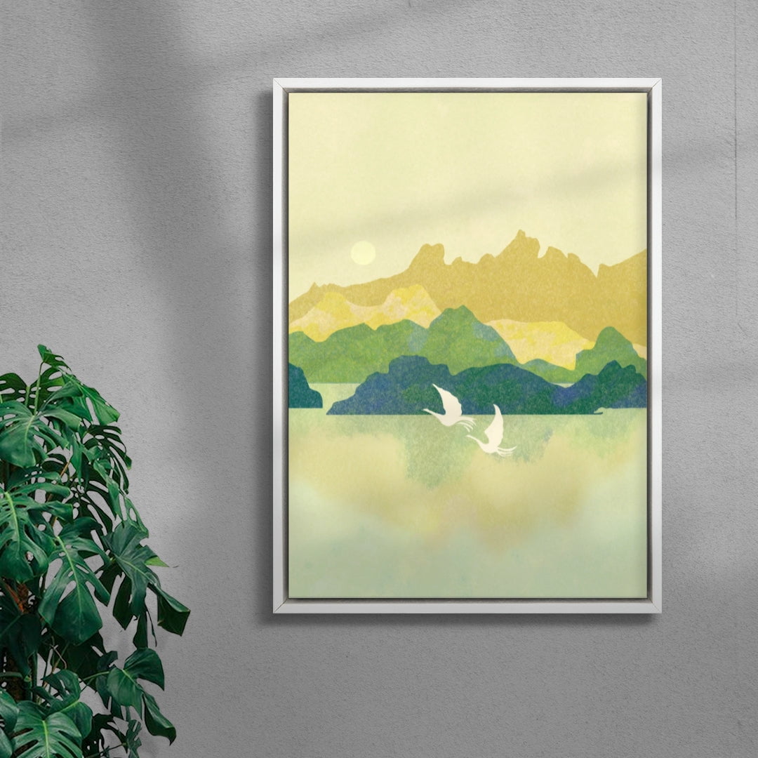 Walthamstow Wetlands contemporary wall art print by Lily Kong - sold by DROOL
