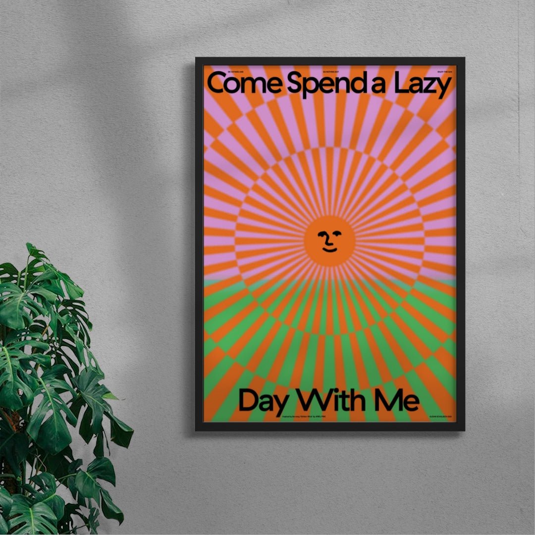 Spend a Lazy Day With Me contemporary wall art print by John Schulisch - sold by DROOL