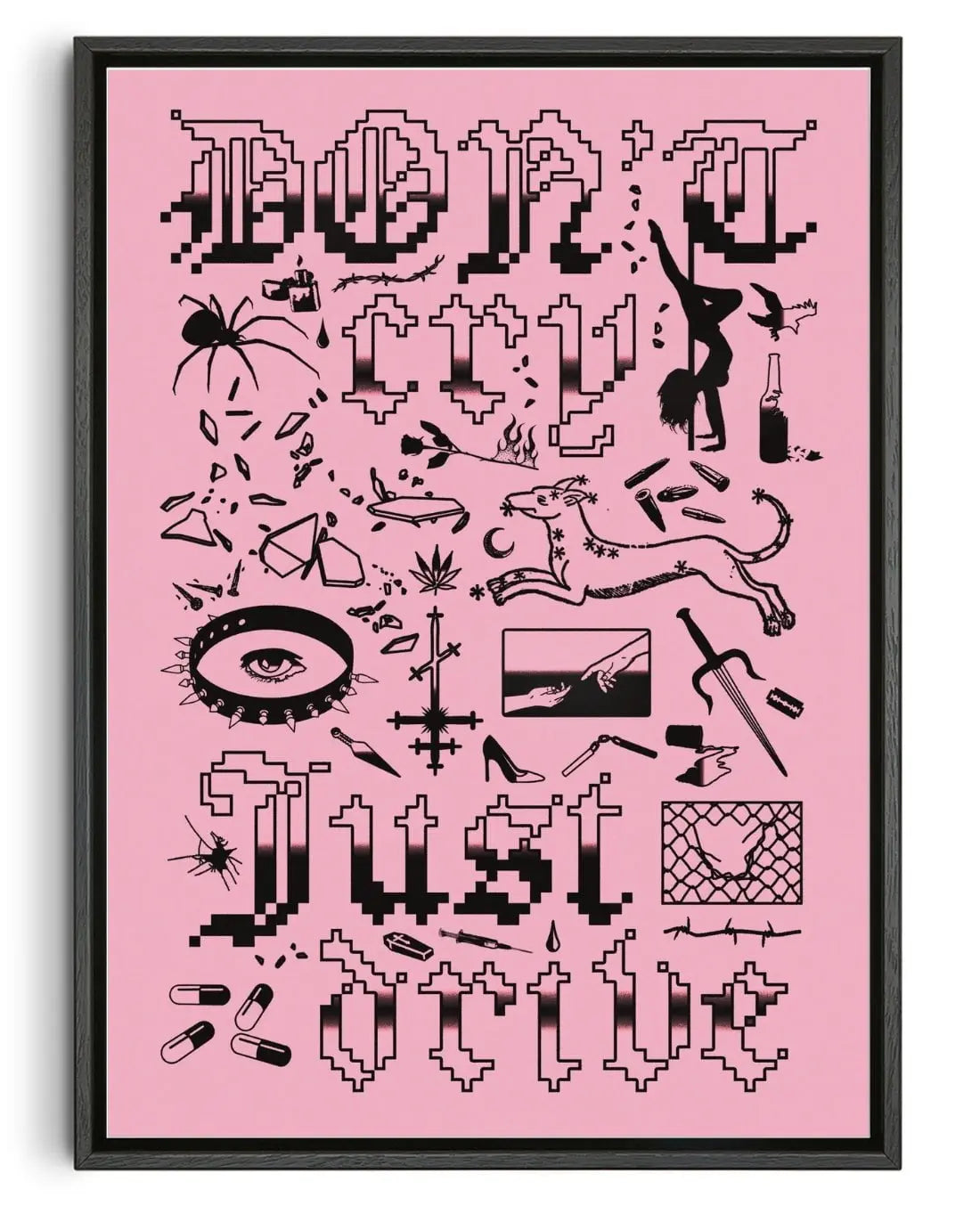Don't Cry, Just Drive contemporary wall art print by Utsav Verma - sold by DROOL