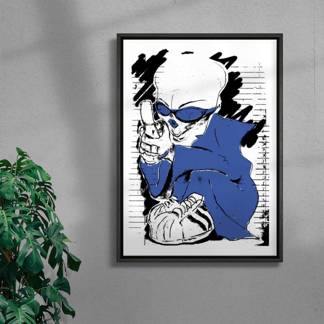Alien Motorola contemporary wall art print by Amelie Goeppel - sold by DROOL