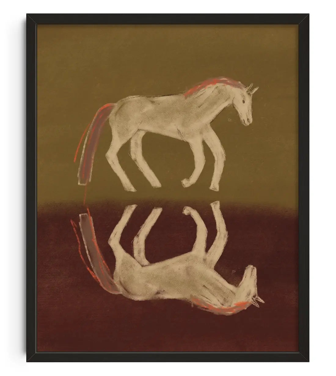 Horse Reflection contemporary art print by Studio Vreeken - sold by DROOL